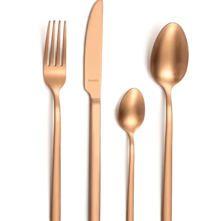 AMEFA Ménagère 16 pièces SQUARE Cuivre Inox 2.8 mm Discount