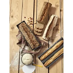 DE BUYER Moule à Cake Plié Anti Adhésif 25 x 10 cm x H 7 cm