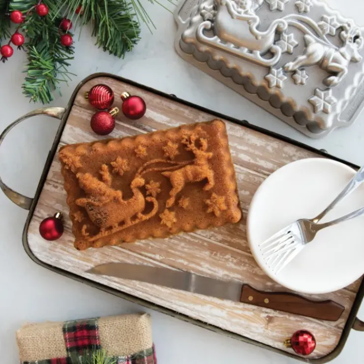NORDIC WARE Moule à Cake Traineau du Père-Noël Silver Best