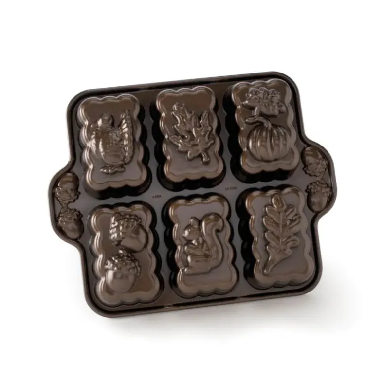 NORDIC WARE Moule à Cakes Automne Assortis (x6) Bronze Clearance
