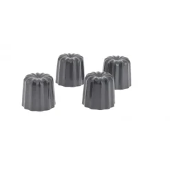 DE BUYER Moule à Cannelés Anti Adhésif Ø 5,5 cm x H 5,5 cm (x4) Hot