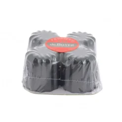 DE BUYER Moule à Cannelés Anti Adhésif Ø 5,5 cm x H 5,5 cm (x4) Hot