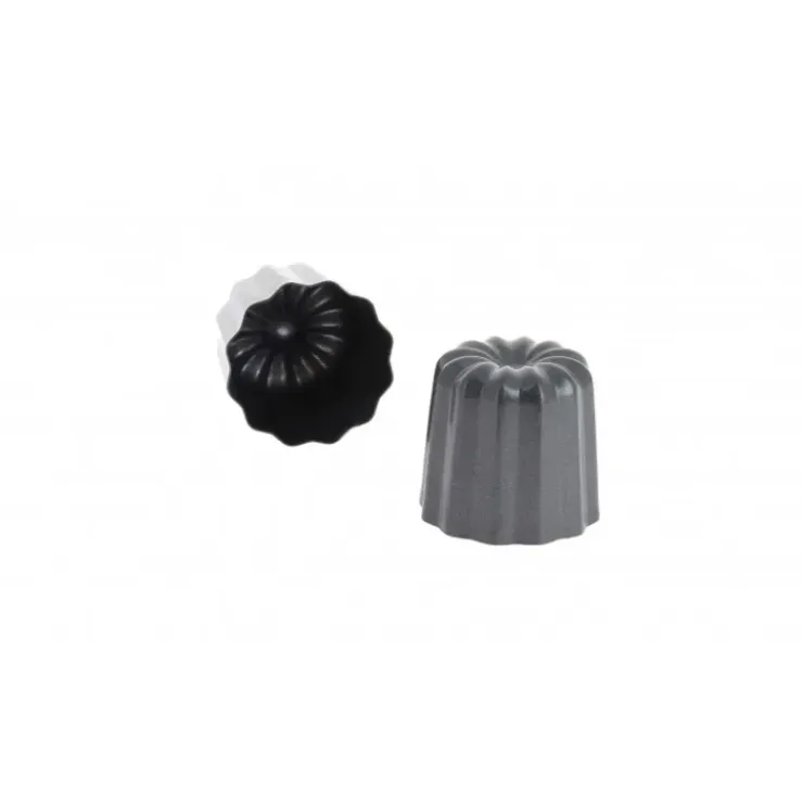 DE BUYER Moule à Cannelés Anti Adhésif Ø 5,5 cm x H 5,5 cm (x4) Hot