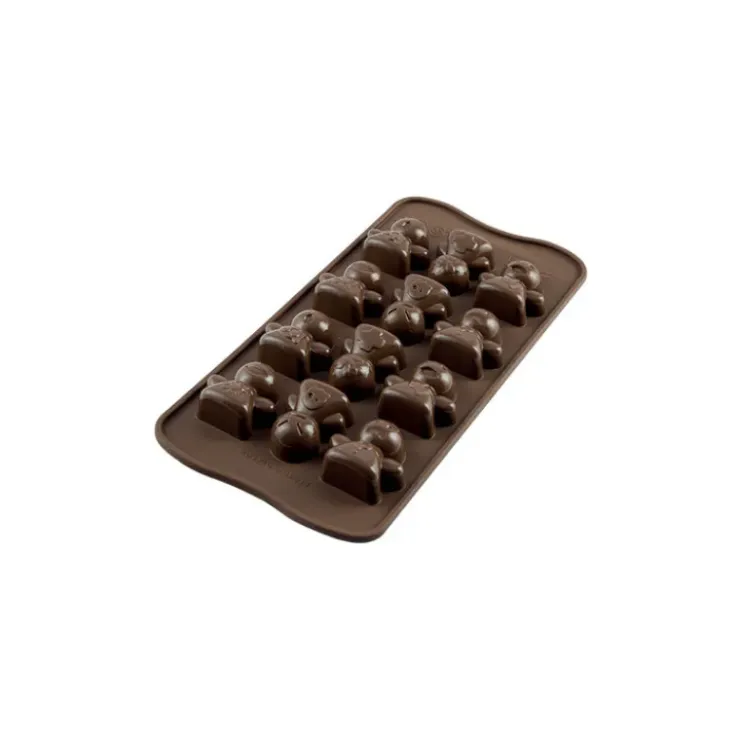 EASY CHOC Moule à Chocolat 12 Bonshommes - Silicone Spécial Chocolat Best
