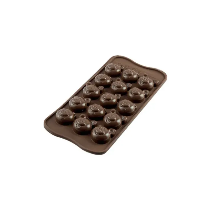 EASY CHOC Moule à Chocolat 15 Cochons - Silicone Spécial Chocolat New
