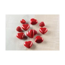 EASY CHOC Moule à Chocolat 12 Cœurs Bombés - Silicone Spécial Chocolat Hot