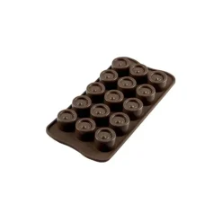 EASY CHOC Moule à Chocolat 15 Ronds - Silicone Spécial Chocolat Best