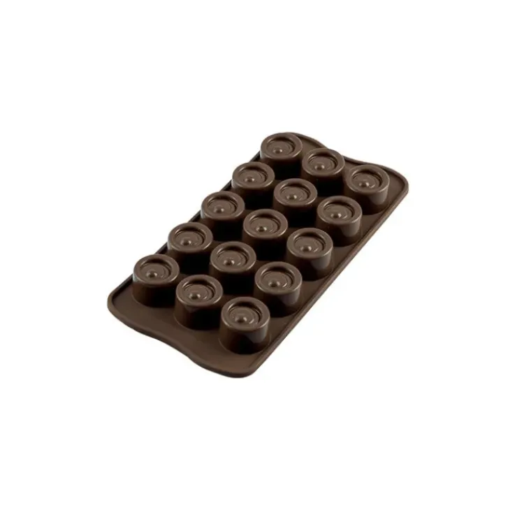 EASY CHOC Moule à Chocolat 15 Ronds - Silicone Spécial Chocolat Best