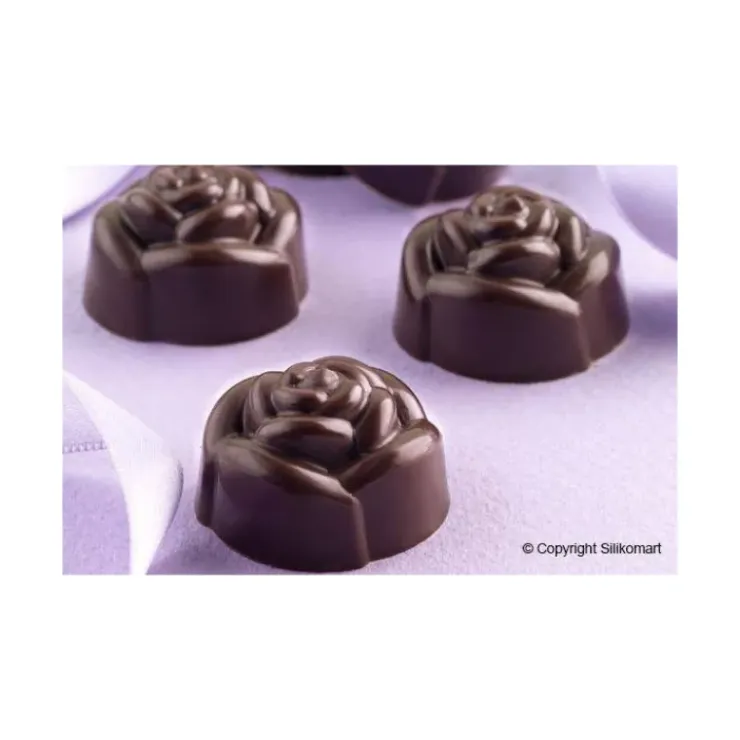 EASY CHOC Moule à Chocolat 15 Roses - Silicone Spécial Chocolat Hot