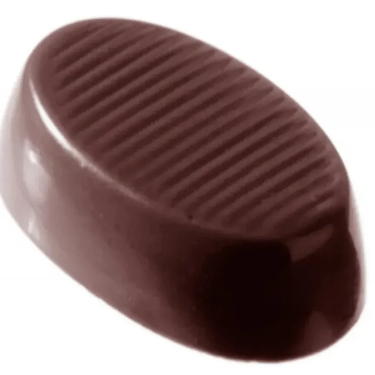 CHOCOLATE WORLD Moule à chocolat Ovales Striés (x32) Outlet