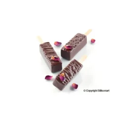 SILIKOMART Moule à glace silicone 10 barres rectangles avec bâtonnets Sale