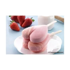 SILIKOMART Moule à Glace Silicone 2 Mini Coeur avec bâtonnets Online