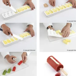 SILIKOMART Moule à glace silicone 16 mini Chic avec bâtonnets Clearance