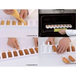 SILIKOMART Moule à glace silicone 16 mini Chic avec bâtonnets Clearance