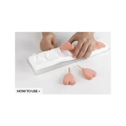 SILIKOMART Moule à glace silicone 12 mini coeurs avec bâtonnets New