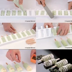 SILIKOMART Moule à glace silicone 8 mini Tango avec bâtonnets Best