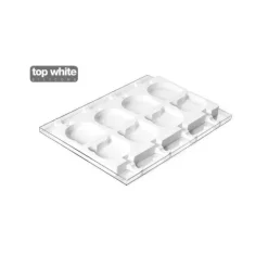 SILIKOMART Moule à glace silicone Chat 8 empreintes avec bâtonnets New