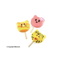 SILIKOMART Moule à glace silicone Chat 8 empreintes avec bâtonnets New