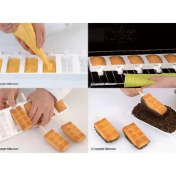 SILIKOMART Moule à glace silicone Choco 12 empreintes avec bâtonnets Discount