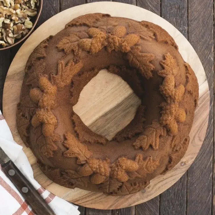 NORDIC WARE Moule à Gâteau Bundt Couronne d'Automne Bronze New