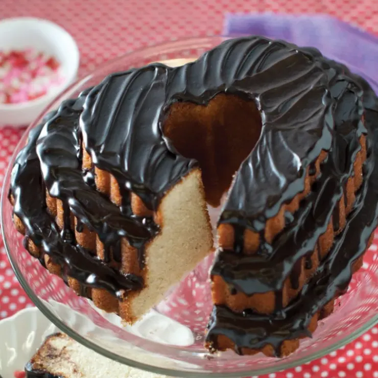 NORDIC WARE Moule à Gâteau Bundt Cœur 3 Étages Toffee Clearance