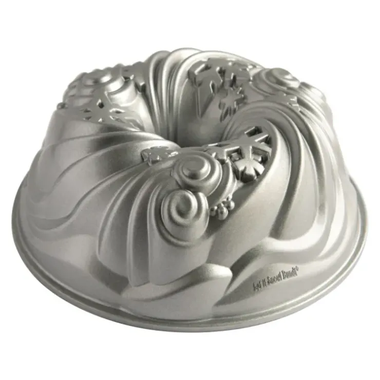 NORDIC WARE Moule à Gâteau Bundt Let It Snow Silver New