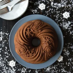 NORDIC WARE Moule à Gâteau Bundt Let It Snow Silver New