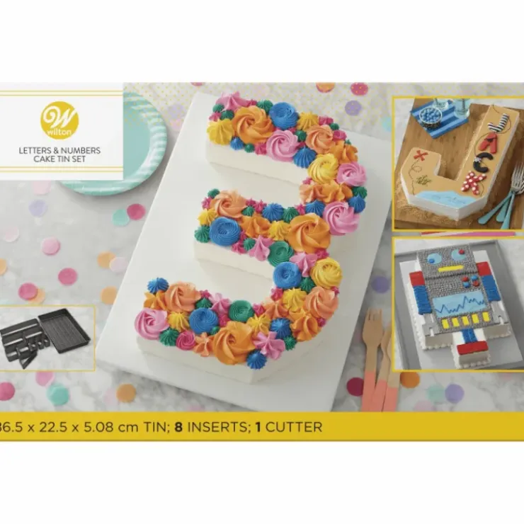 WILTON Moule à Gâteau Number Cake et Letter Cake Hot