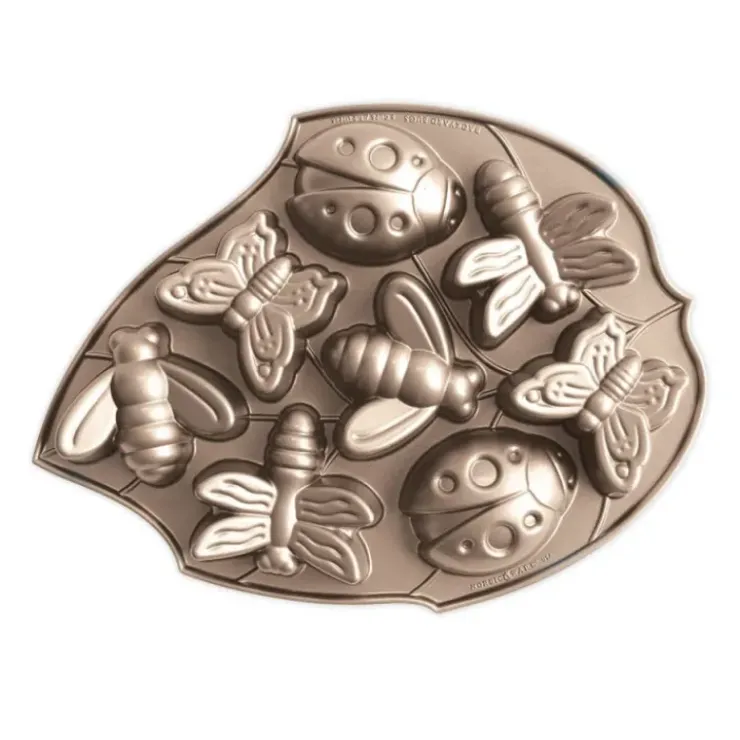 NORDIC WARE Moule à Gâteaux Coccinelle et Libellule (x8) Toffee Hot