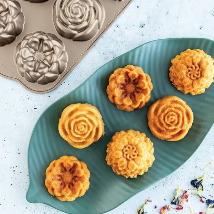 NORDIC WARE Moule à Gâteaux Fleurs (x6) Toffee