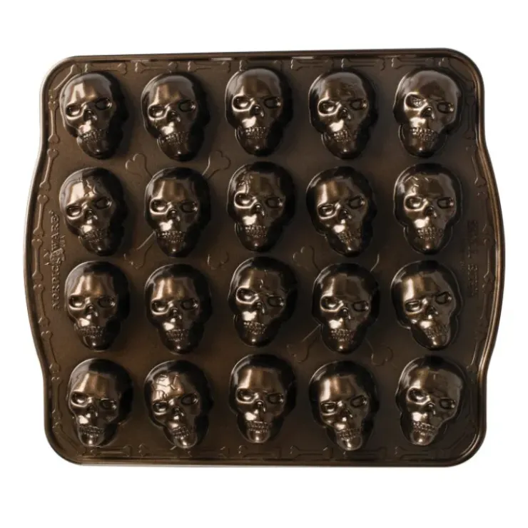 NORDIC WARE Moule à Gâteaux Têtes de Mort (x20) Bronze Hot