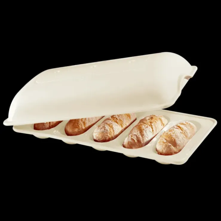 EMILE HENRY Moule à Mini-Baguettes en Céramique 39 cm Lin Hot