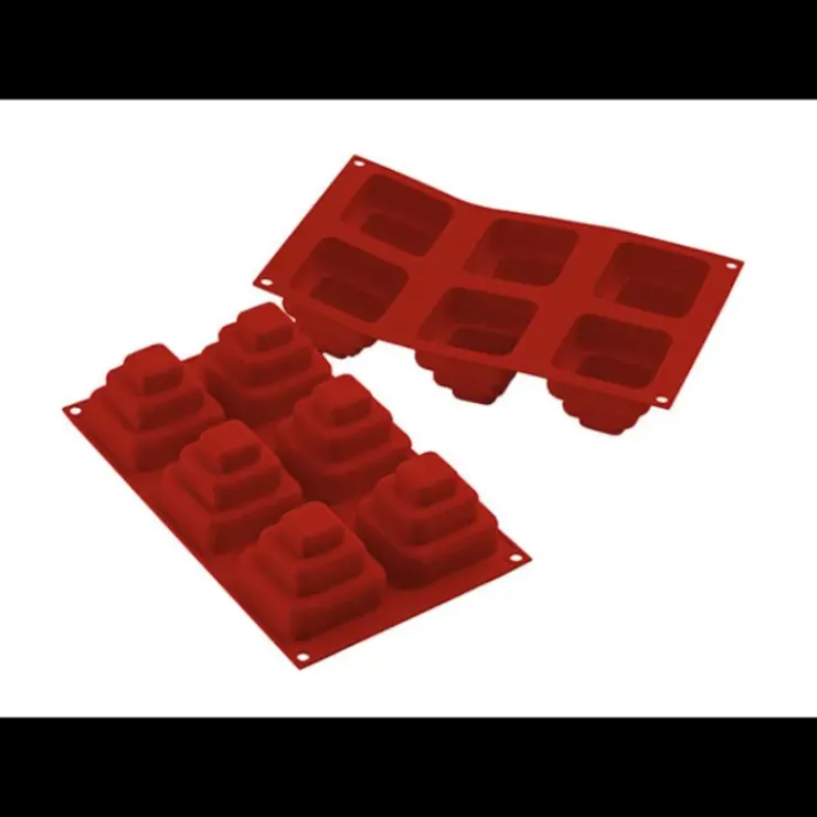 MALLARD FERRIERE Moule 6 Pyramides à Étages en Silicone Hot