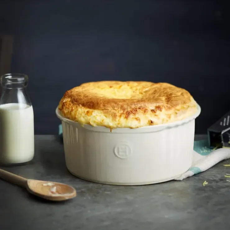 EMILE HENRY Moule à Soufflé en Céramique Ø 23 cm Argile Discount