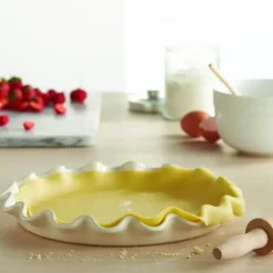 EMILE HENRY Moule à Tarte en Céramique Ø 33 cm Argile