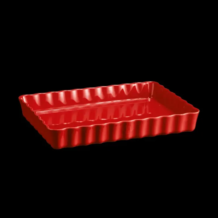 EMILE HENRY Moule à Tarte Rectangulaire en Céramique 33,5 x 24 cm Grand Cru Discount
