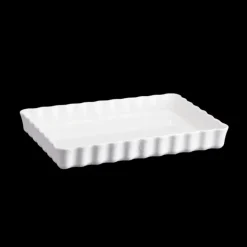 EMILE HENRY Moule à Tarte Rectangulaire en Céramique 33,5 x 24 cm Farine