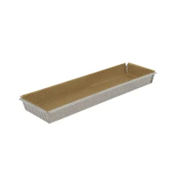 DE BUYER Moule à Tarte Rectangulaire Inox Perforé Amovible 35 x 10 cm x H 3,5 cm Sale