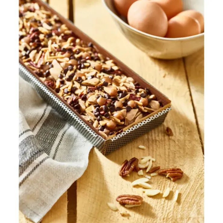 DE BUYER Moule à Tarte Rectangulaire Inox Perforé Amovible 35 x 10 cm x H 3,5 cm Sale