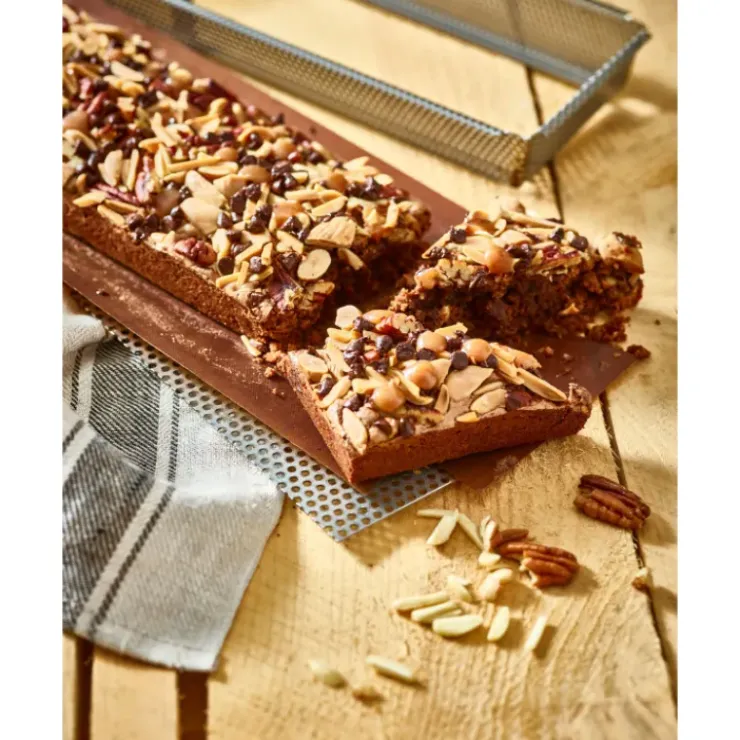 DE BUYER Moule à Tarte Rectangulaire Inox Perforé Amovible 35 x 10 cm x H 3,5 cm Sale