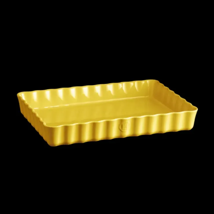EMILE HENRY Moule à Tarte Rectangulaire en Céramique 33,5 x 24 cm Provence Sale