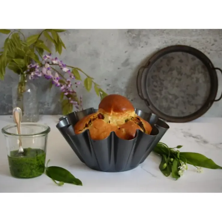 DE BUYER Moule Anti Adhésif Brioche 12 côtes Ø 22 cm x H 8,3 cm Clearance