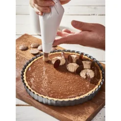 DE BUYER Moule Anti Adhésif Tarte Cannelée Droite Ø 28 cm x H 3 cm