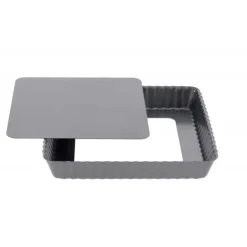 DE BUYER Moule Anti Adhésif Tarte Carrée Fond Amovible 18 cm x H 2,7 cm Online