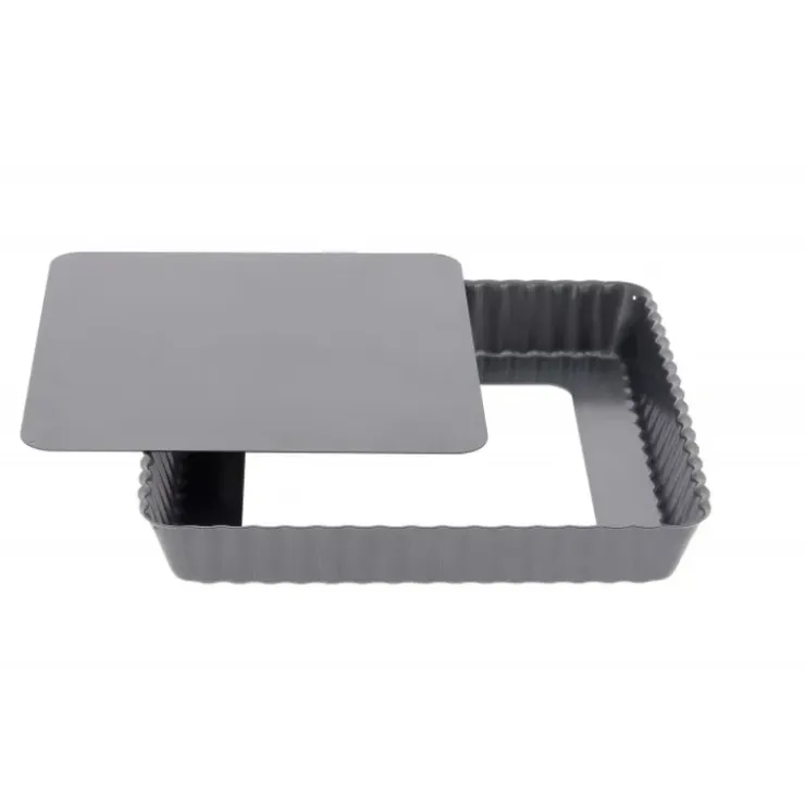 DE BUYER Moule Anti Adhésif Tarte Carrée Fond Amovible 18 cm x H 2,7 cm Online