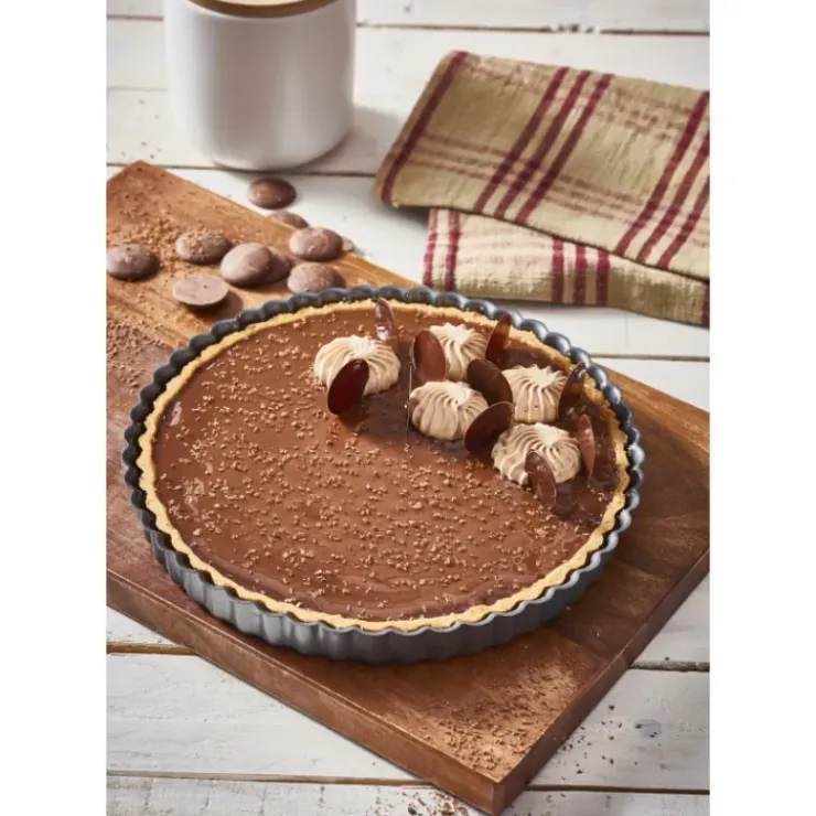 DE BUYER Moule Anti Adhésif Tarte Cannelée Fond Amovible Ø 32 cm x H 3 cm Sale