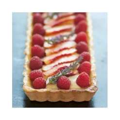 DE BUYER Moule Anti Adhésif Tarte Rectangle Fond Amovible 20 x 8 cm x H 2,7 cm Hot