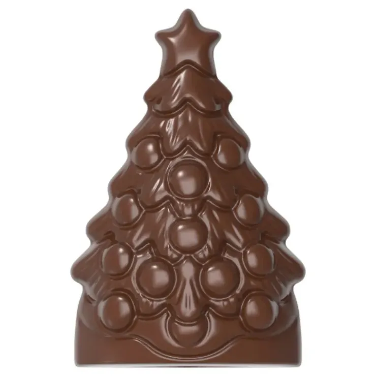 CHOCOLATE WORLD Moule Chocolat Arbre de Noël 9 x 5,9 cm (x4) New
