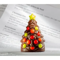 CHOCOLATE WORLD Moule Chocolat Arbre de Noël 9 x 5,9 cm (x4) New