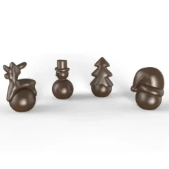 POP CHOCOLAT Moule Chocolat Boules de Noël Ø55x90 mm (x4) Chocolat Form Best